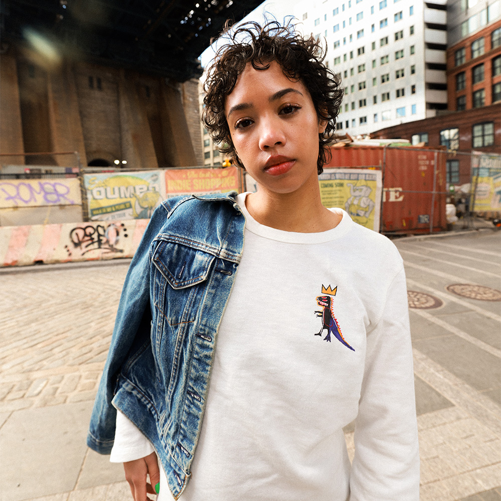 SUDADERA PEZ BASQUIAT BLANCO image number null