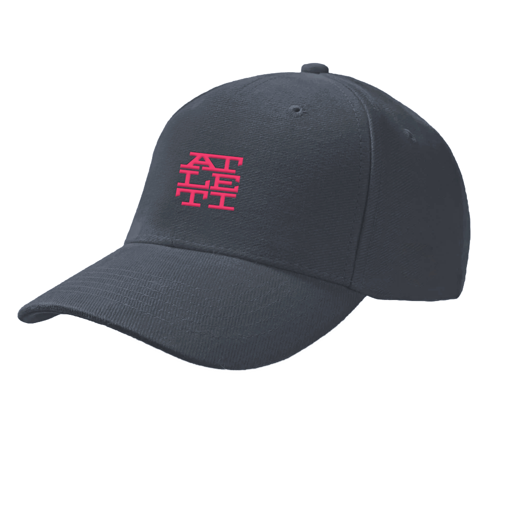 GORRA GRIS CON ATLETI BORDADO EN ROSA image number null